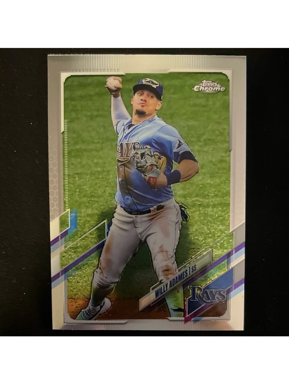 Willy Adames Tampa Bay Rays 2021 TOPPS Chrome #75 MLB Baseball Trading Card